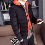 Men Plus Size Hooded Slim Down Coat