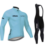 STRAVA long-sleeved cycling jersey for professional teams