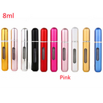 Mini Portable Refillable 8ml 5ml Perfume Aluminum Atomizer Spray Cosmetic Bottle