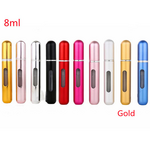 Mini Portable Refillable 8ml 5ml Perfume Aluminum Atomizer Spray Cosmetic Bottle