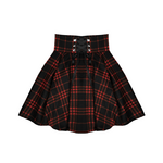 Black and white check girl's skirt